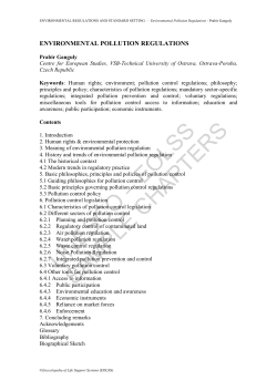 Environmental Pollution Regulations