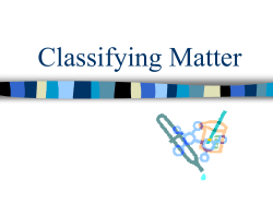Classify Matter Lecture