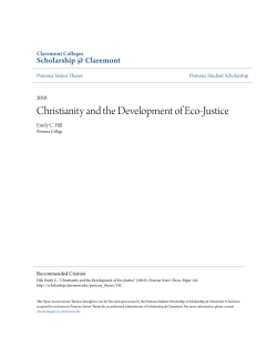 Christianity and the Development of Eco-Justice