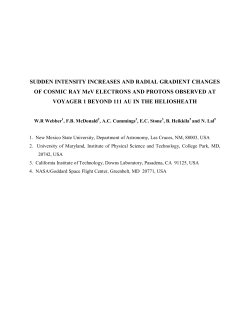 SUDDEN INTENSITY INCREASES AND RADIAL