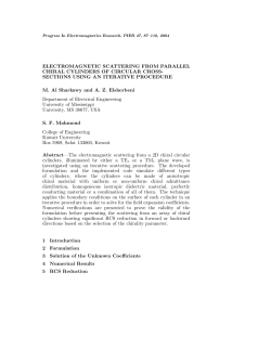 Electromagnetic Scattering from Parallel Chiral Cylinders of Circular
