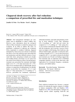 Chaparral shrub recovery after fuel reduction: a comparison of