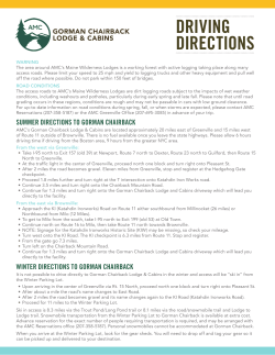 DRIVING DIRECTIONS