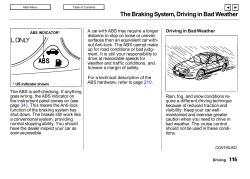 The Braking System, Driving in Bad Weather