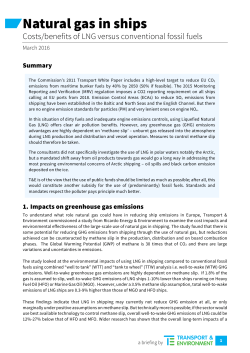 Natural gas in ships &ndash; costs/benefits of LNG vs conventional fossil