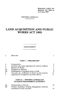 land acquisition and public works act 1902
