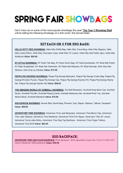 Don`t miss out on some of the most popular showbags this year! The