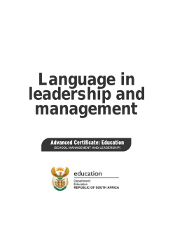 Language in leadership and management
