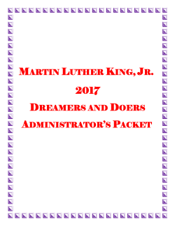 MARTIN LUTHER KING, JR. DREAMERS AND DOERS