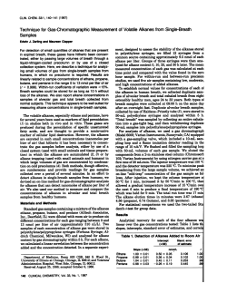 Technique for Gas-Chromatographic