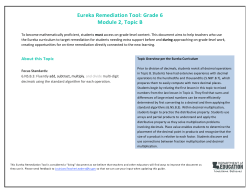 Eureka Remediation.Grade 6 Module 2 Topic B