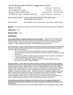 Official Meeting Minutes - Mountain Home Public Library