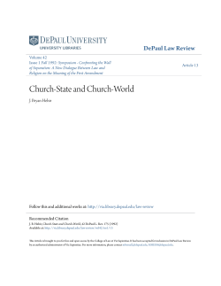 Church-State and Church-World