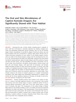 The Oral and Skin Microbiomes of Captive Komodo Dragons Are