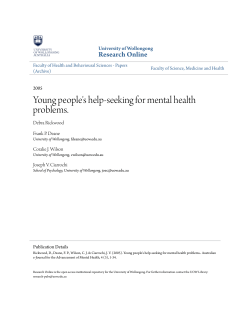 Young people`s help-seeking for mental health