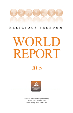 M R E L I G I O U S F R E E D O M - Public Affairs and Religious Liberty