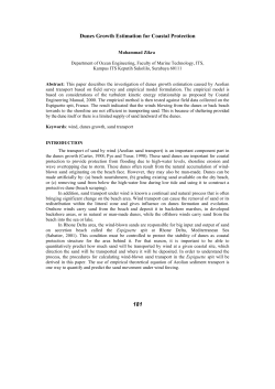181 Dunes Growth Estimation for Coastal Protection