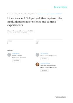 Librations and Obliquity of Mercury from the