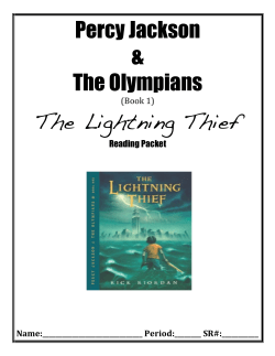 Percy Jackson Reading Packet