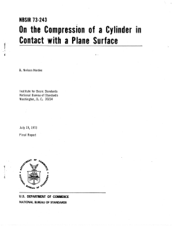 On the Compression of a Cylinder in Contact with a Plane Surface