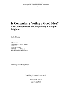 Is Compulsory Voting a Good Idea?