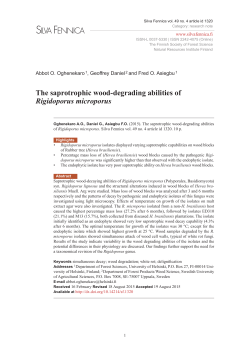The saprotrophic wood-degrading abilities of Rigidoporus microporus