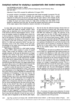 Analytical method for studying a quasiperiodic disk loaded waveguide