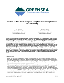 Practical Feature-Based Navigation Using Forward Looking Sonar
