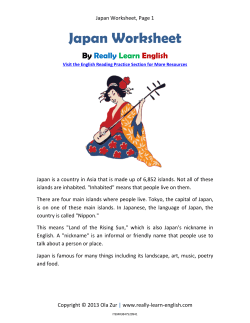 Japan Worksheet - Really Learn English