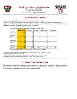 try pure maple syrup! storing your maple syrup