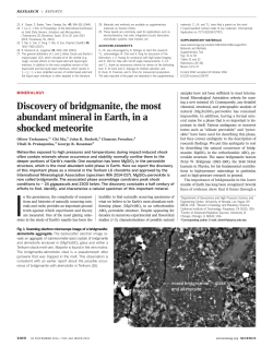 Discovery of bridgmanite, the most abundant mineral in Earth, in a