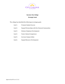 The college has identified the following Goal 1: Promote Goal 2