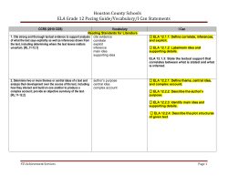 Grade 12 ELA I-Can 2013-14