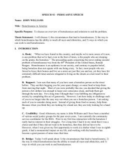 Persuasive Speech Outline