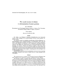 The crystal structure of stibnite A redetermination of atomic