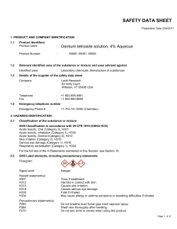 Safety Data Sheet for Aqueous Osmium Tetroxide
