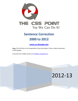 Sentence Correction 2000 to 2012