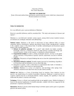 1 University of Pavia Prof. Paolo Mazzarello HISTORY OF