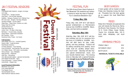 FESTIVAL FUN 2017 FESTIVAL VENDORS