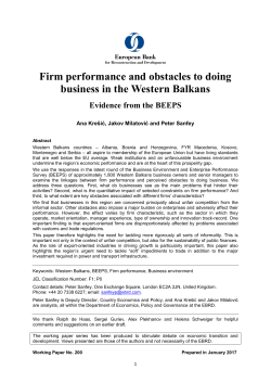 Firm performance and obstacles to doing business in the