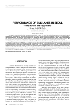 performance of bus lanes in seoul