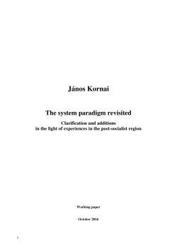 J&aacute;nos Kornai