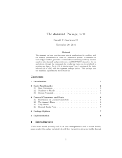 dozenal. - The CTAN archive