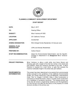 May 3, 2017 TO - City of Pasadena