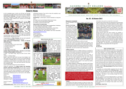 Newsletter 06 March 2015 - Kaikorai Valley College