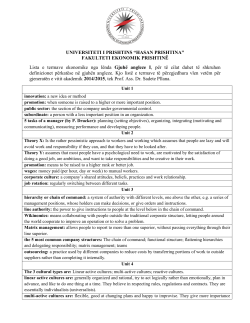 FAKULTETI EKONOMIK PRISHTIN&Euml; Lista e termave ekonomike nga