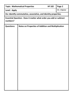 Identify commutative, associative, and identity properties. Page 2