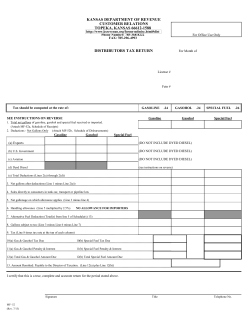 MF-52 Distributors Tax Return and Instructions