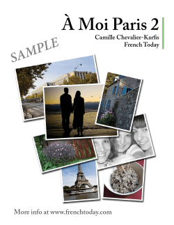 &Agrave; Moi Paris 2 - French Today