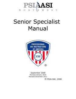 Senior Specialist Accreditation Manual - PSIA-NRM